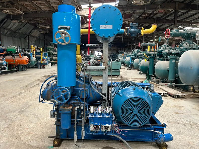 Vilter AK458XL-RC 8-Cylinder Reciprocating Compressor Package (150 HP 460 V, Belt Driven)