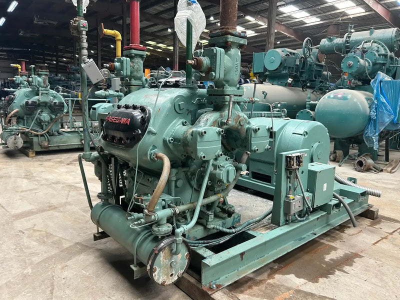 Hasegawa VML6A 6-Cylinder Reciprocating Compressor Package (100 HP 460 V, Belt Driven)