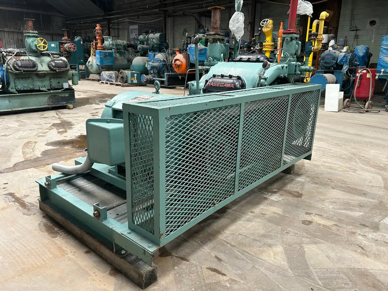 Hasegawa VML6A 6-Cylinder Reciprocating Compressor Package (100 HP 460 V, Belt Driven)