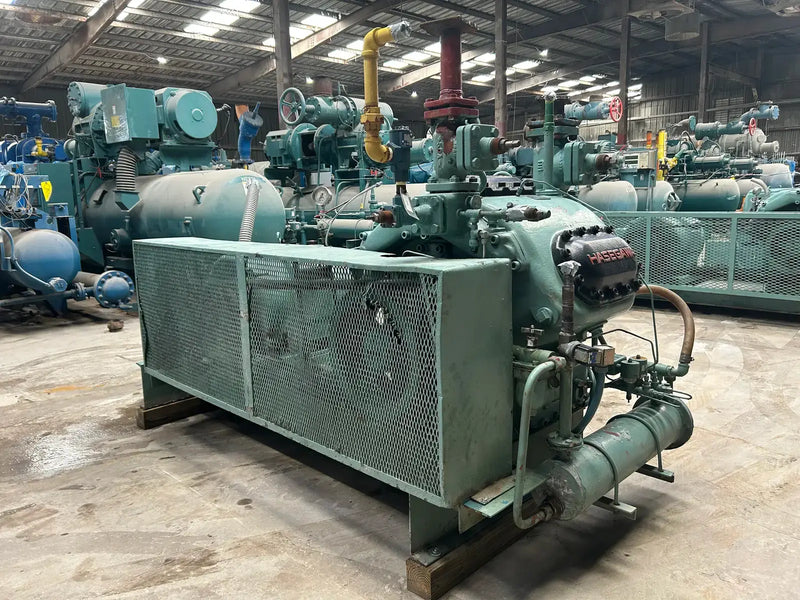 Hasegawa VML6A 6-Cylinder Reciprocating Compressor Package (100 HP 460 V, Belt Driven)