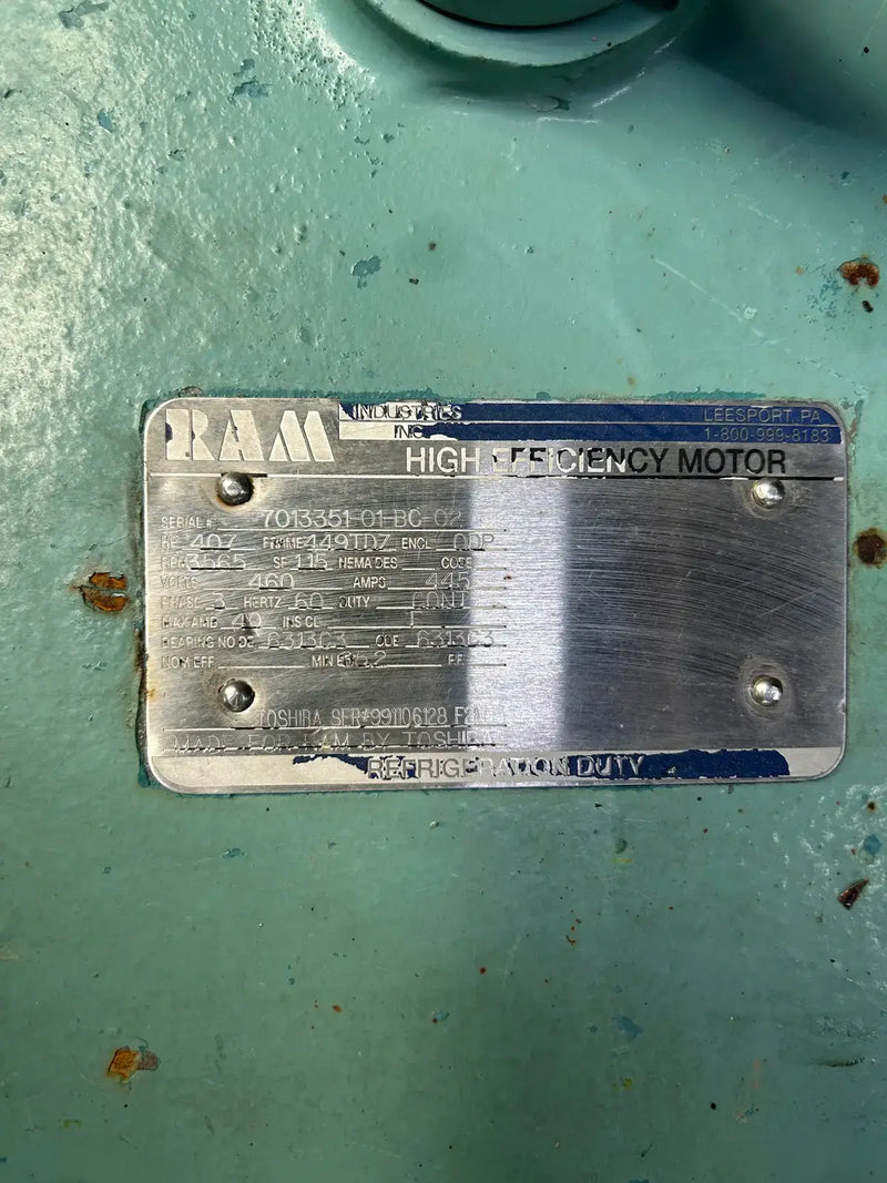 Ram Industries High Efficiency Electric Motor (407 HP, 3565 RPM, 460 V)