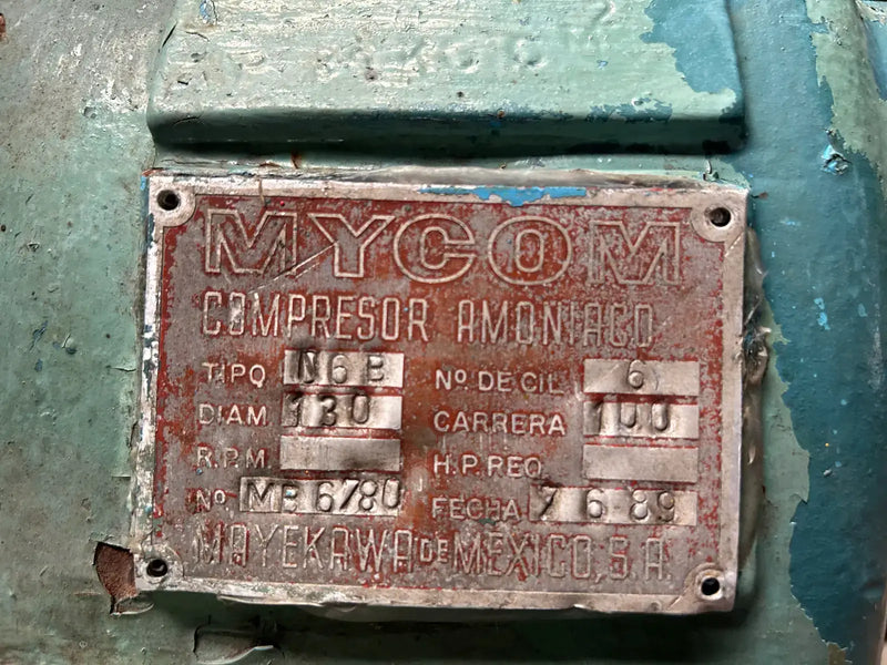 Mycom N6B 6-Cylinder Reciprocating Compressor(Parts)