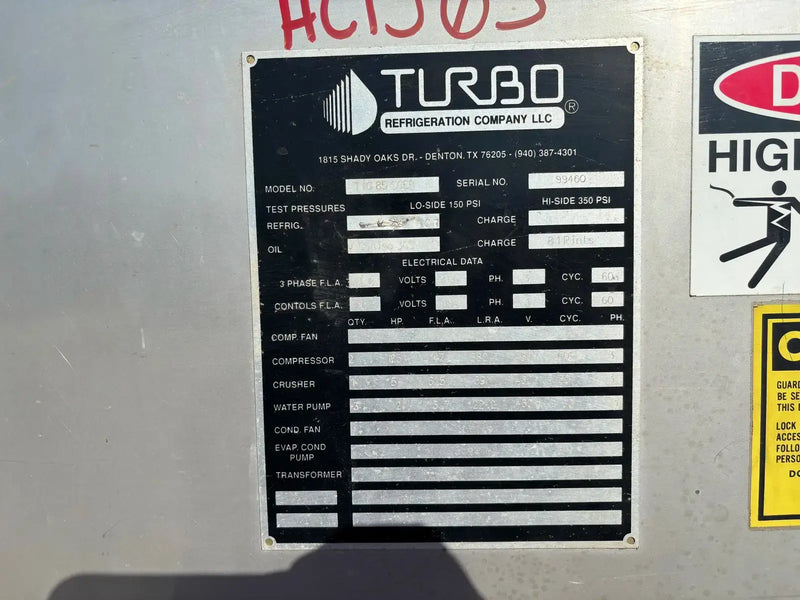 Turbo Ice Stainless Steel TIG85-SCER Plate Ice Maker (Halocarbon (Freon) Refrigeration, 85 Ton Day)