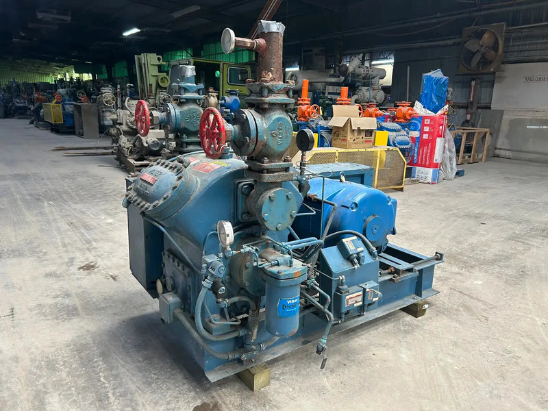 Vilter 454XL 4-Cylinder Reciprocating Compressor Package (75 HP 460 V, Belt Driven)
