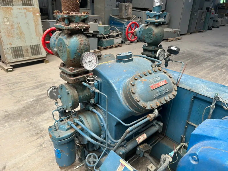 Vilter 454XL 4-Cylinder Reciprocating Compressor Package (75 HP 460 V, Belt Driven)