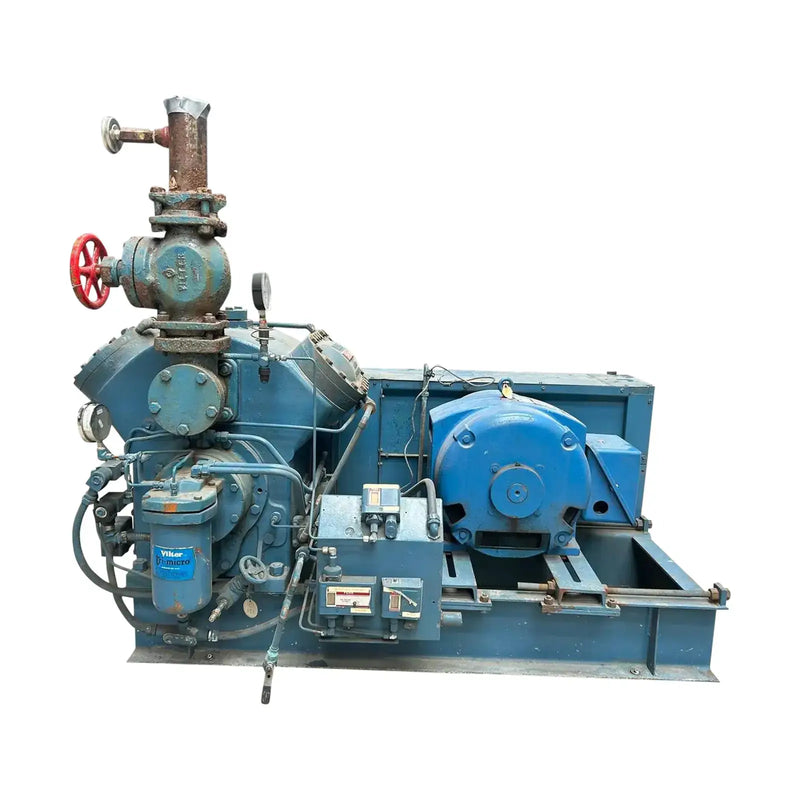 Vilter 454XL 4-Cylinder Reciprocating Compressor Package (75 HP 460 V, Belt Driven)