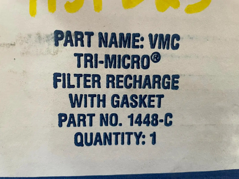Filtro de recarga de aceite Vilter 1448-C Tri-Micro con junta