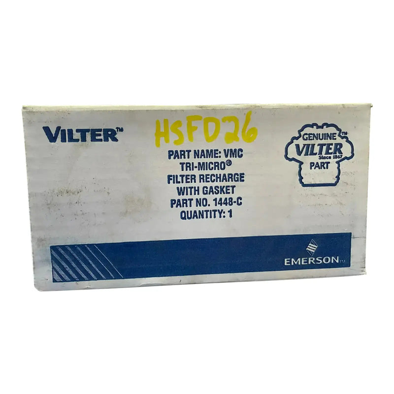 Filtro de recarga de aceite Vilter 1448-C Tri-Micro con junta.