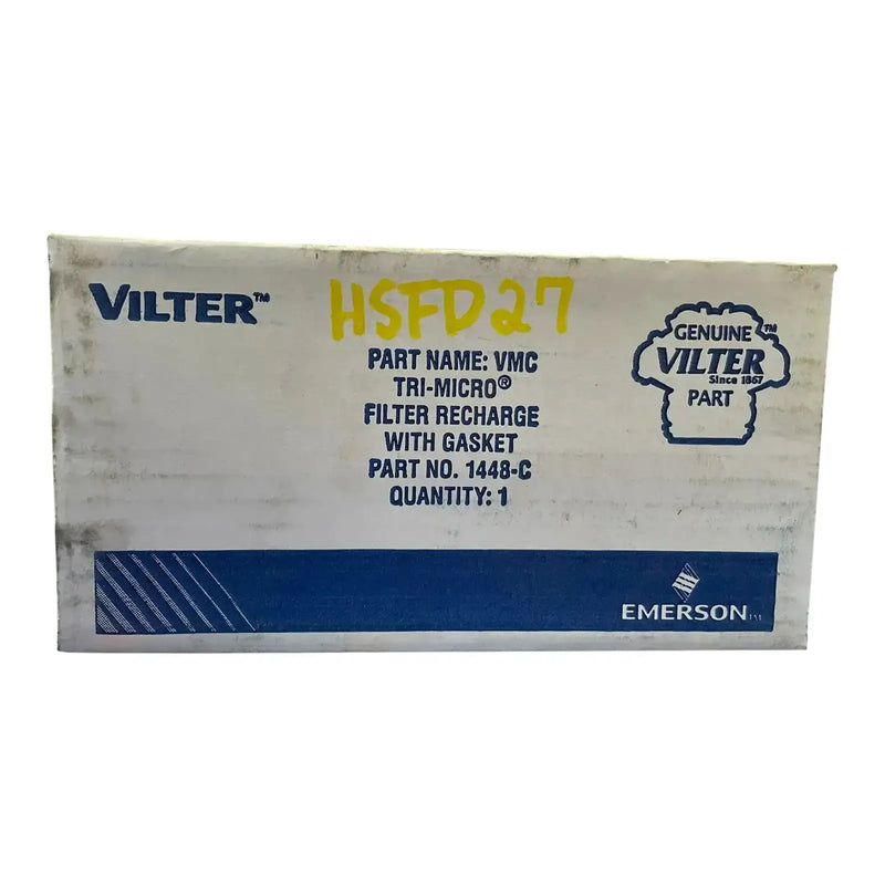 Filtro de recarga de aceite Vilter 1448-C Tri-Micro con junta.