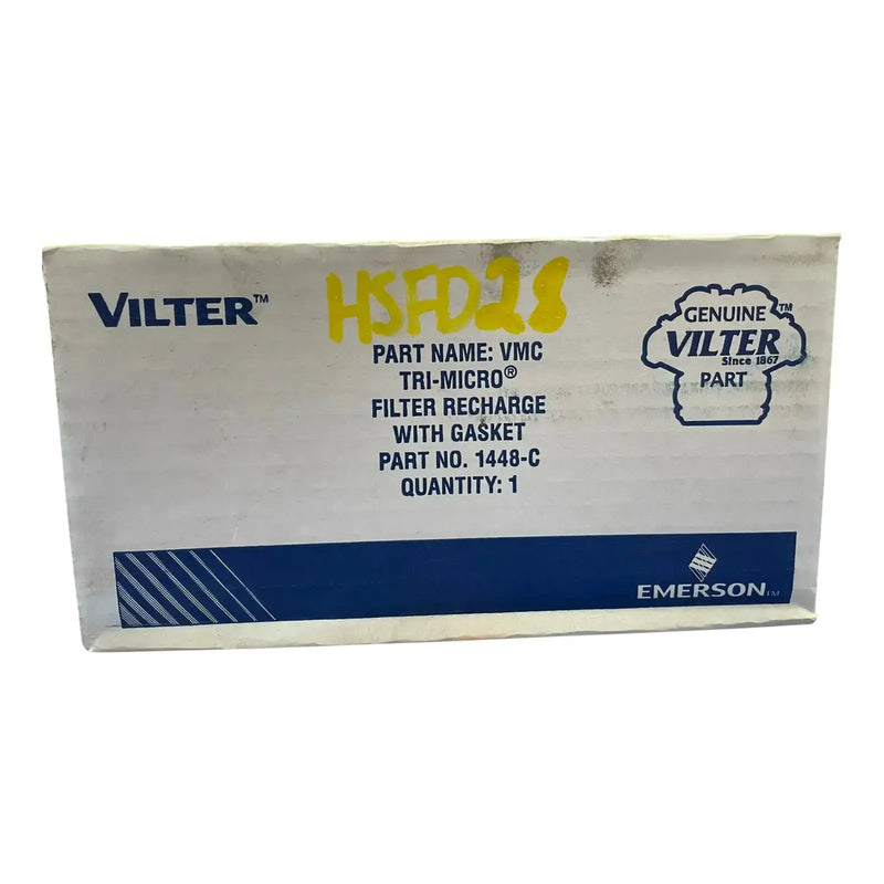 Filtro de recarga de aceite Vilter 1448-C Tri-Micro con junta.