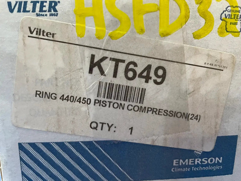 Anillo de compresión de pistón Vilter KT649