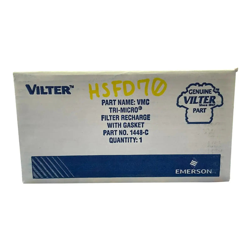 Filtro de recarga de aceite Vilter 1448-C Tri-Micro con junta.