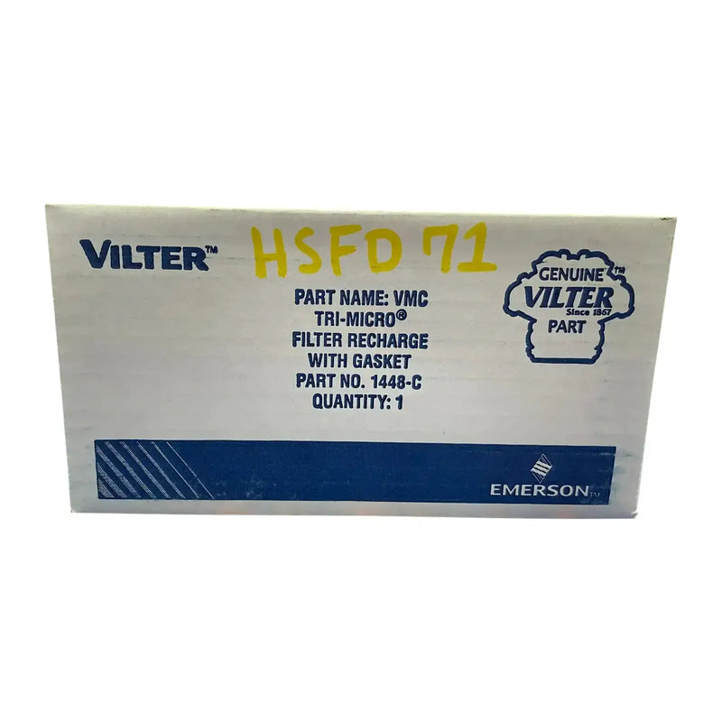 Filtro de recarga de aceite Vilter 1448-C Tri-Micro con junta.
