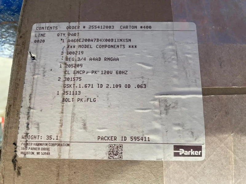 Regulador de presión de entrada doble Parker RS A4AD (3/4 pulg.)