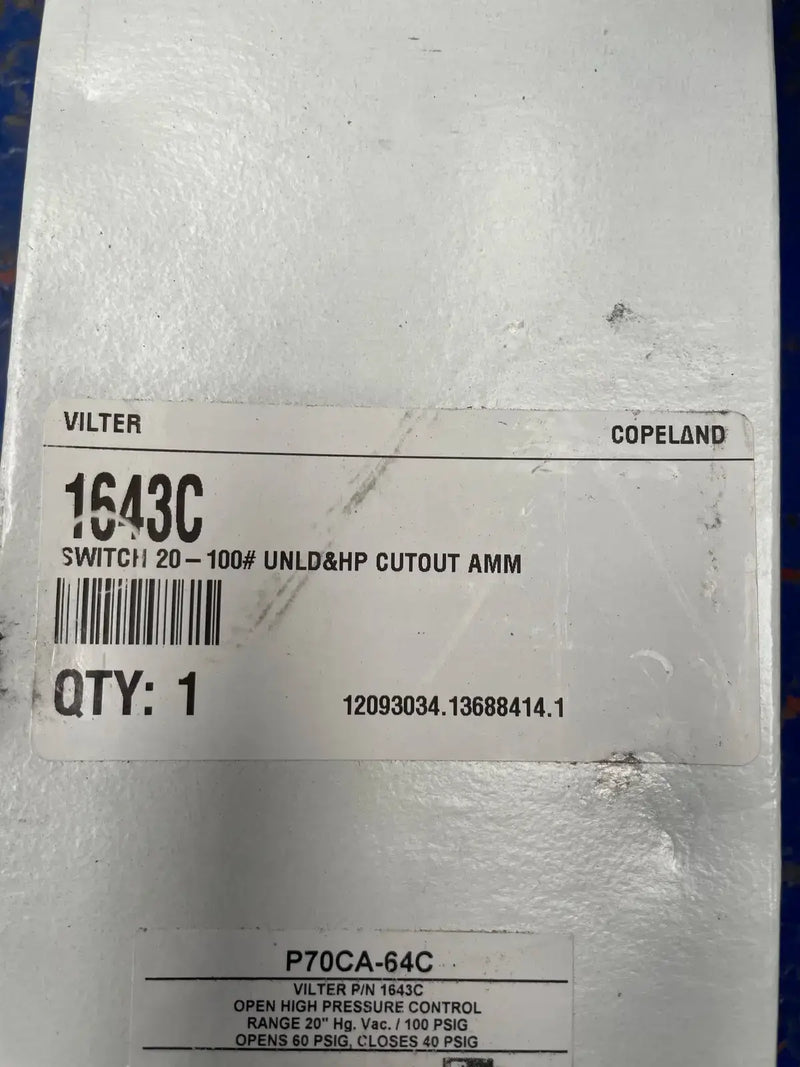 Interruptor de presión del descargador Vilter 1643C