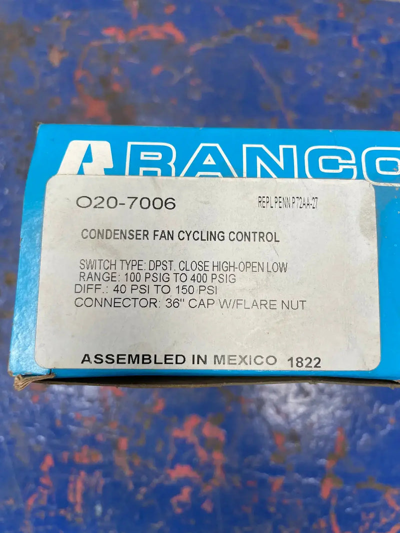 Ranco O20-7006 Control de ciclo del ventilador del condensador
