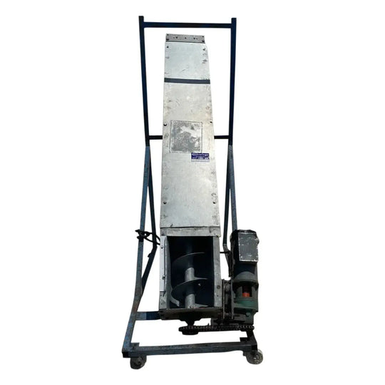 Vertical Incline Galvanized Steel Screw Auger Conveyor - 2 HP