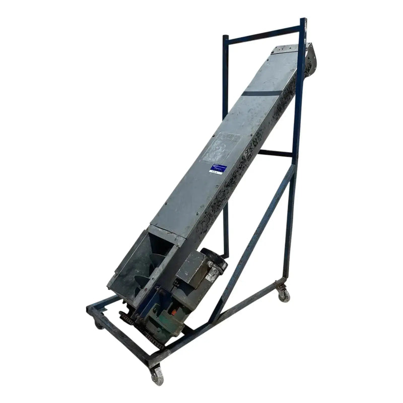 Transportador de tornillo sin fin de acero galvanizado con inclinación vertical - 2 HP
