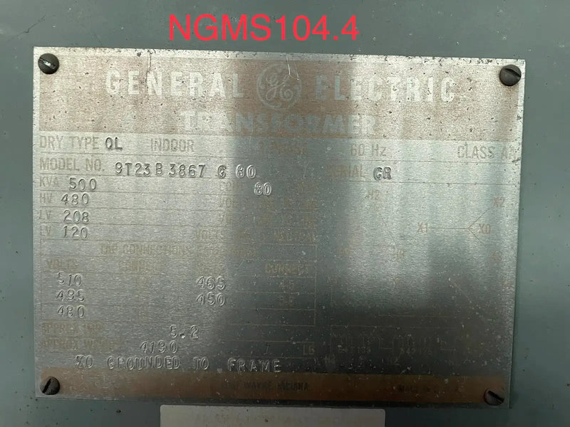 General Electric Transformer- 500 KVA