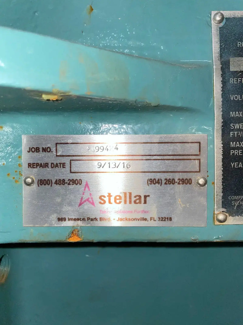 Paquete de compresor de tornillo rotativo Frick RDB-399B (Frick TDSL283L, 300 HP, 460 V, panel de control Frick Quantum HD)