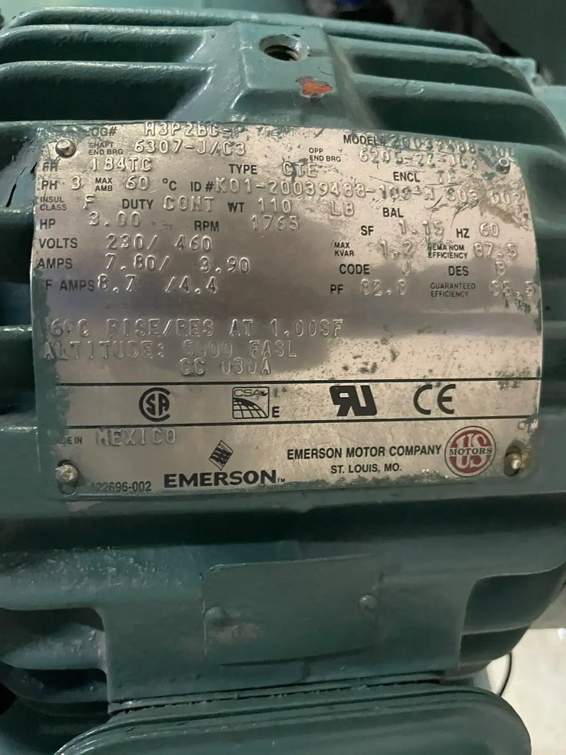 Paquete de compresor de tornillo rotativo Frick RWF-II-270B (Frick SGC2321, 206 HP, 460 V, panel de control micro Frick)