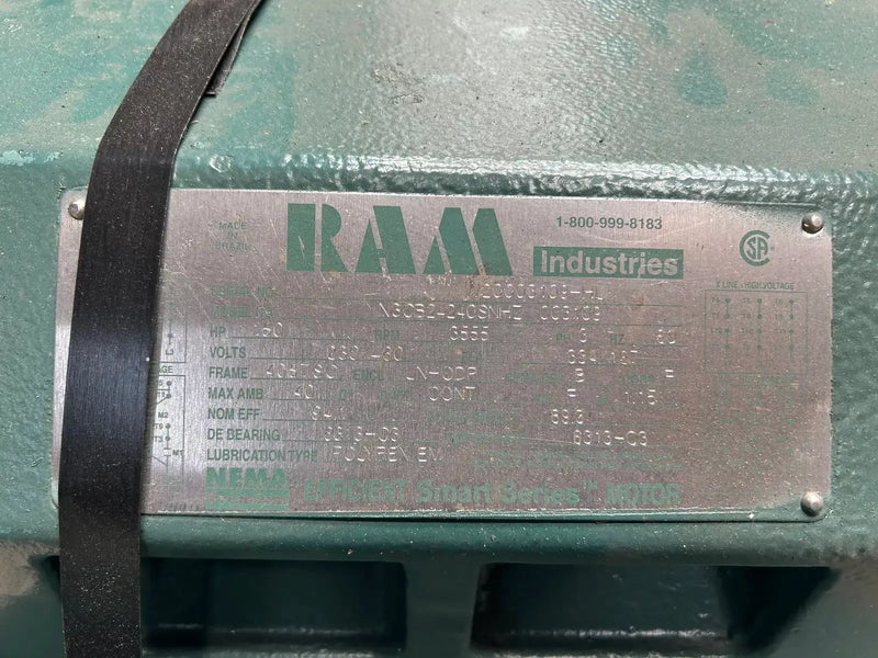 Ram Industries Efficient Smart Series Electric Motor (150 HP, 3555 RPM, 230/460 Volt)