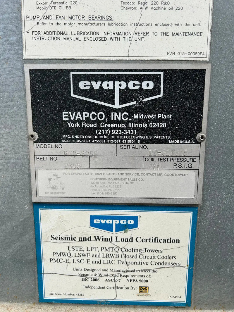 Evapco PMC-325E Evaporative Condenser (325 Nominal Tons)