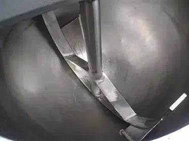 Jacketed Stainless Steel Steam Kettle with Scraped Surface Agitator - 50 Gallon
