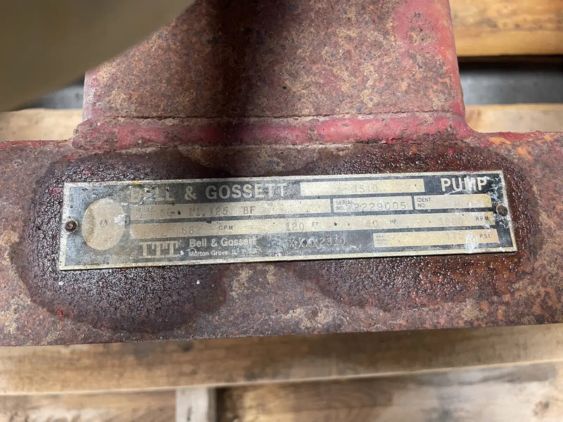 ITT Bell & Gossett 5G 11.125 BF Centrifugal Pump (40 HP, 682 GPM Max)