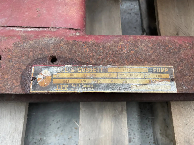 ITT Bell & Gossett 5G 11.125 BF Centrifugal Pump (40 HP, 682 GPM Max)