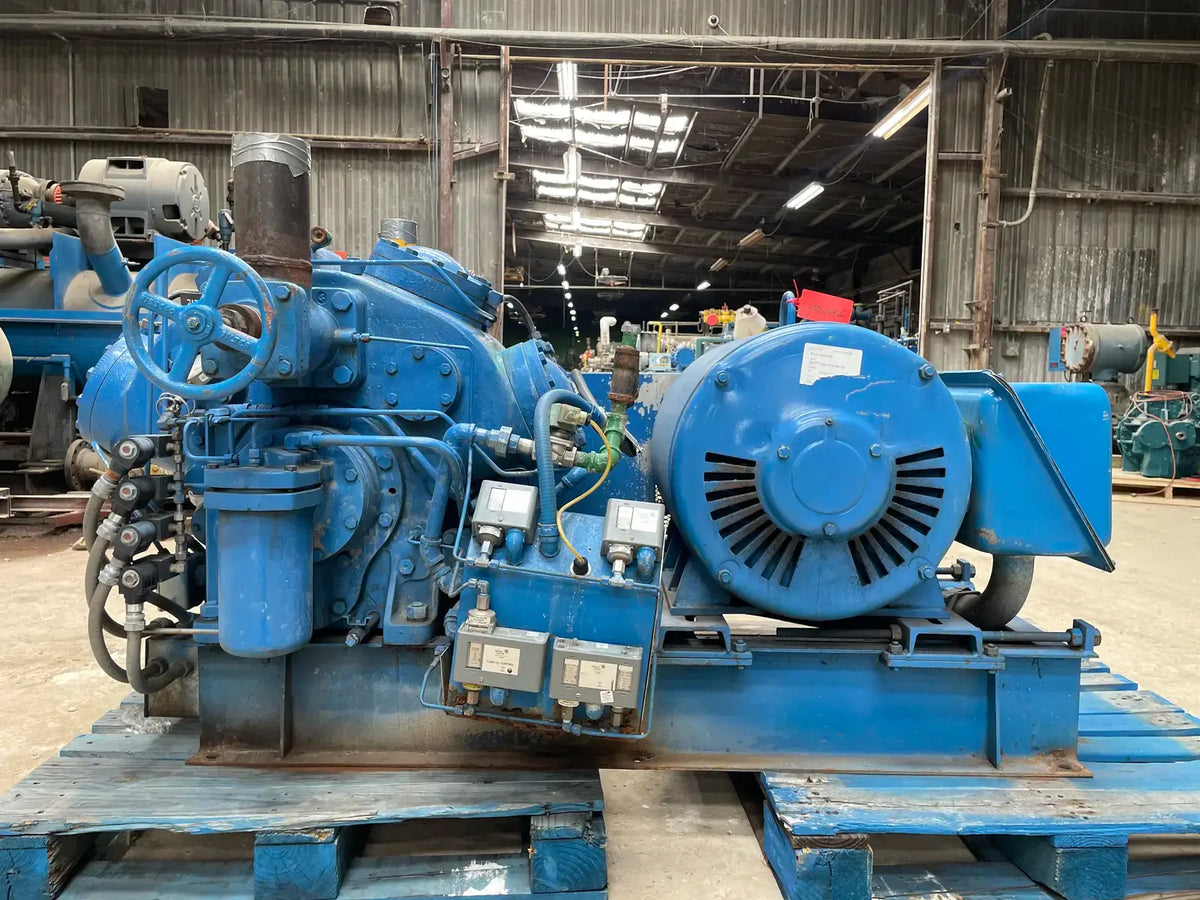 Vilter 458XL 8-Cylinder Reciprocating Compressor (150 HP, 460 V, Belt-