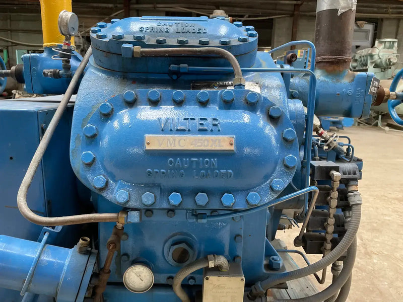 Vilter 458XL 8-Cylinder Reciprocating Compressor (150 HP, 460 V, Belt- Driven)