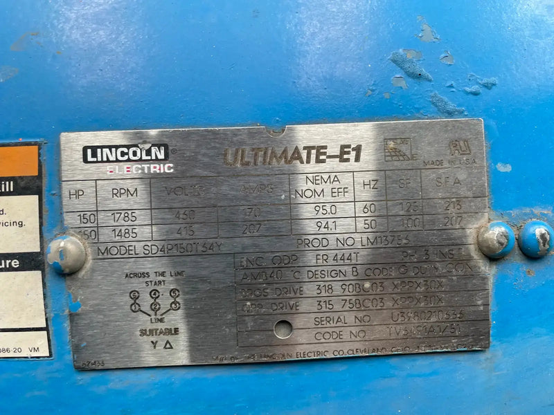 Vilter 458XL 8-Cylinder Reciprocating Compressor (150 HP, 460 V, Belt- Driven)