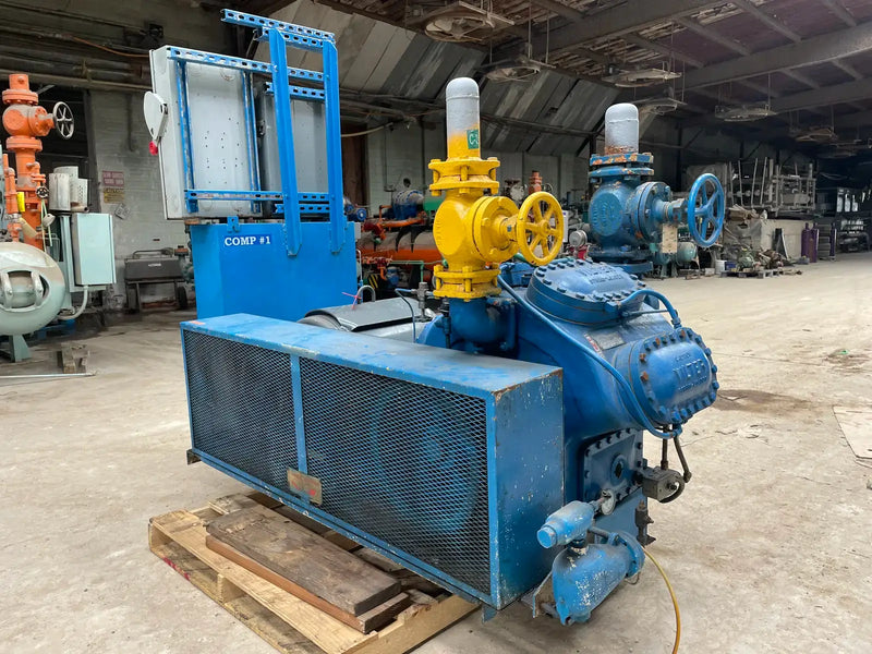 Vilter 448 8-Cylinder Reciprocating Compressor Package (125 HP, 460V, Belt Driven)