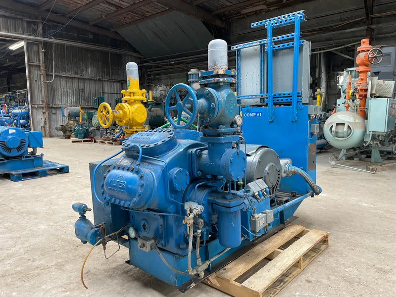 Vilter 448 8-Cylinder Reciprocating Compressor Package (125 HP, 460V, Belt Driven)