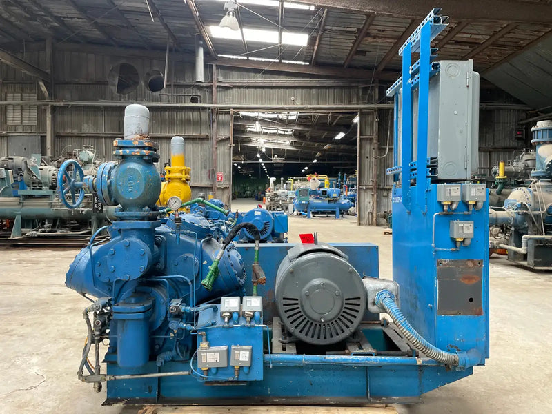 Vilter 448 8-Cylinder Reciprocating Compressor Package (125 HP, 460V, Belt Driven)