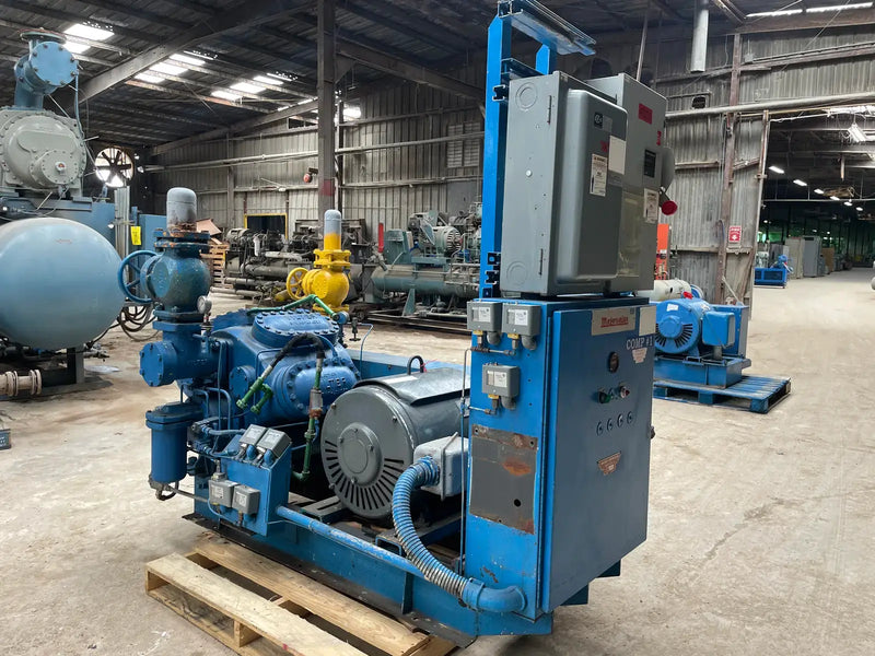Vilter 448 8-Cylinder Reciprocating Compressor Package (125 HP, 460V, Belt Driven)