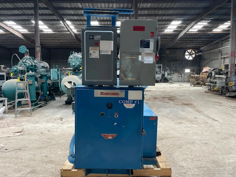 Vilter 448 8-Cylinder Reciprocating Compressor Package (125 HP, 460V, Belt Driven)