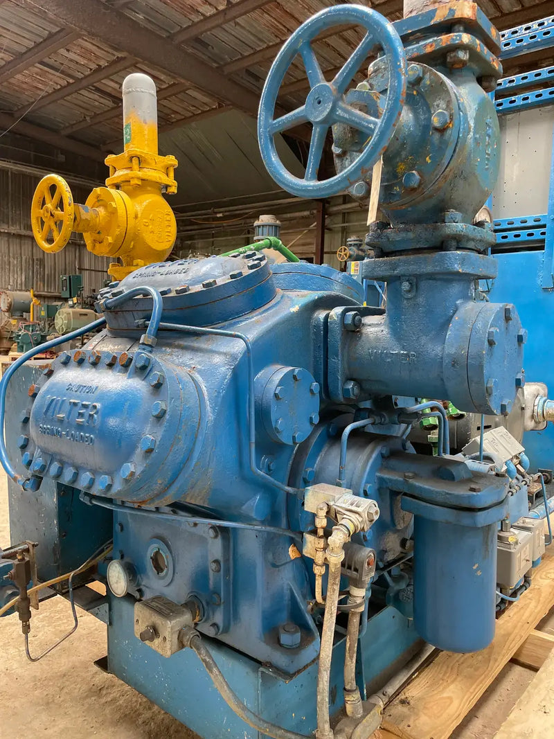Vilter 448 8-Cylinder Reciprocating Compressor Package (125 HP, 460V, Belt Driven)