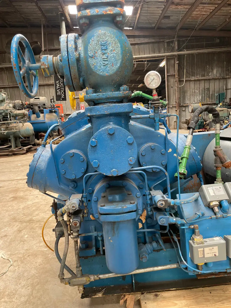 Vilter 448 8-Cylinder Reciprocating Compressor Package (125 HP, 460V, Belt Driven)