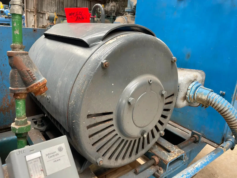 Vilter 448 8-Cylinder Reciprocating Compressor Package (125 HP, 460V, Belt Driven)