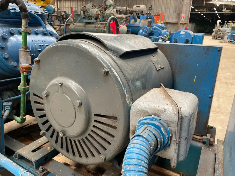 Vilter 448 8-Cylinder Reciprocating Compressor Package (125 HP, 460V, Belt Driven)