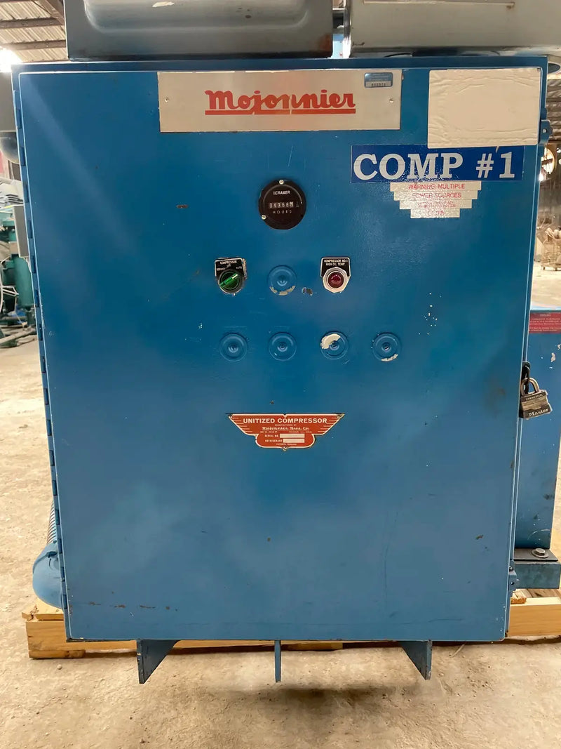 Vilter 448 8-Cylinder Reciprocating Compressor Package (125 HP, 460V, Belt Driven)