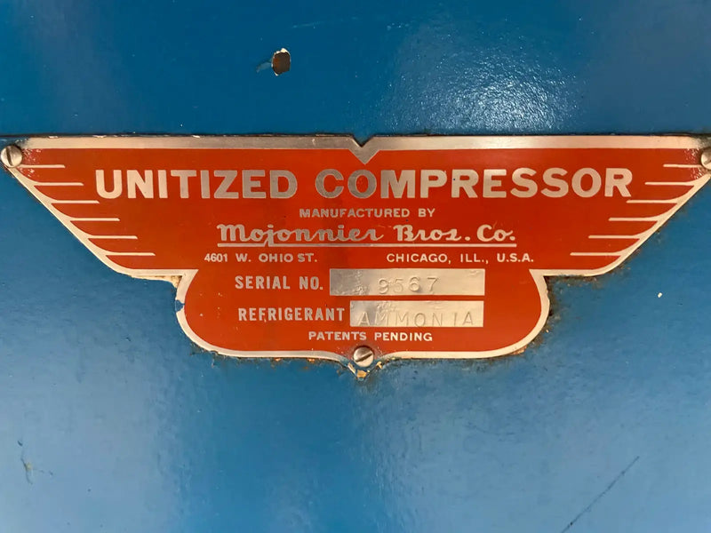 Vilter 448 8-Cylinder Reciprocating Compressor Package (125 HP, 460V, Belt Driven)