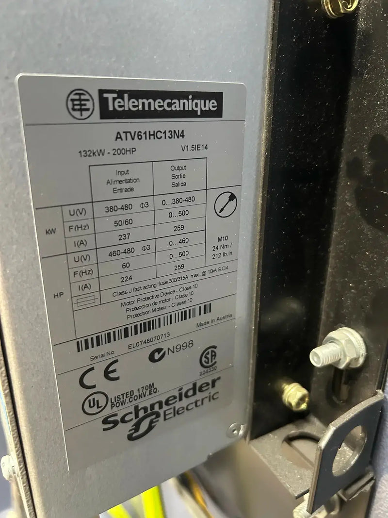 Ram Industries Screw Compressor Motor Starter (175 HP, 460 Volts, 60 Hz)