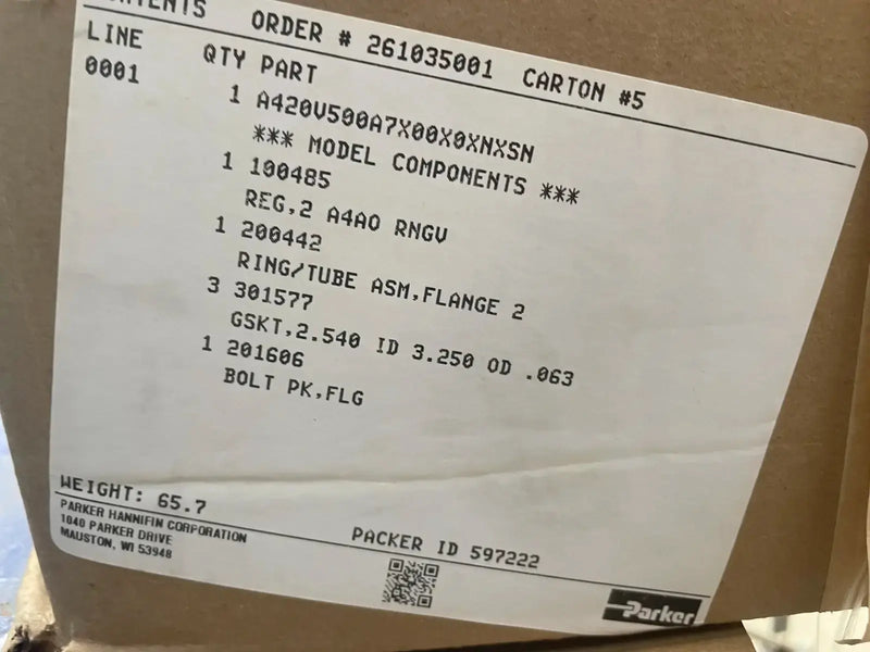 Parker RS A4AD Pressure Regulator (2 in)