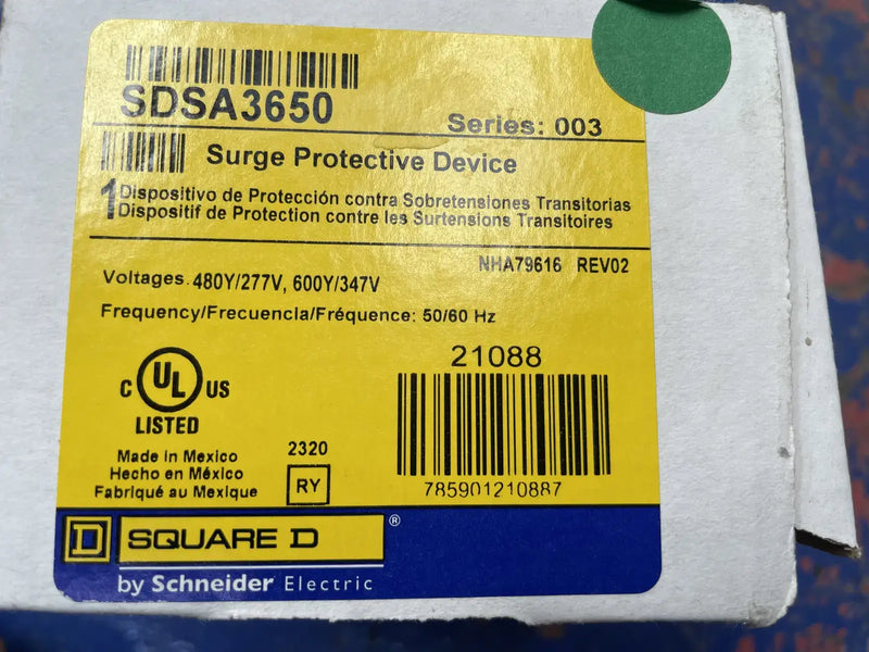 Square D SDSA3650 Surge Protective Device