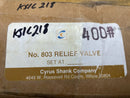 Cyrus Shank 803 Safety Relief Valve (400 PSI)