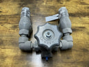 Cyrus Shank 803 DS-250 Dual Assembly Without Unions, 1/2, 3/4, Ductile Iron