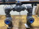 Cyrus Shank 803 DS-250 Dual Assembly Without Unions, 1/2, 3/4, Ductile Iron